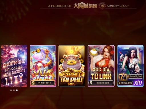 Giao diện game bài Sunwin rất đẹp mắt
